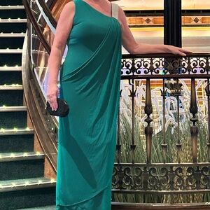 Karina Green One Shoulder Dress